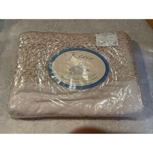 New Vintage Keeco Twin Flat 100% Cotton Sheet Lace 70X96 Cream New w tag